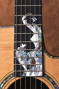 Luthier Kathy Wingert, Custom Acoustic Guitars - Jimmi Wingert Inlay Artist