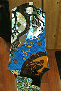 Luthier Kathy Wingert, Custom Acoustic Guitars - Jimmi Wingert Inlay Artist