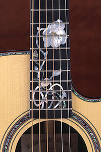 Luthier Kathy Wingert, Custom Acoustic Guitars - Jimmi Wingert Inlay Artist