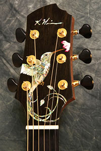 Luthier Kathy Wingert, Custom Acoustic Guitars - Jimmi Wingert Inlay Artist