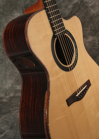 Hand-built guitar by luthier Kathy Wingert