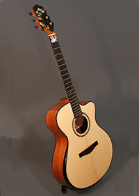 Hand-built guitar by luthier Kathy Wingert