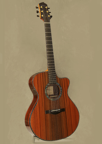 Hand-built guitar by luthier Kathy Wingert