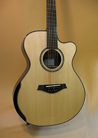 Hand-built guitar by luthier Kathy Wingert