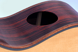 Contemporary Custom Acoustic Guitar Bevels, Ports and Cutaways