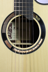 Luthier Kathy Wingert, Custom Acoustic Guitars - 3D Inlay Kathy Wingert